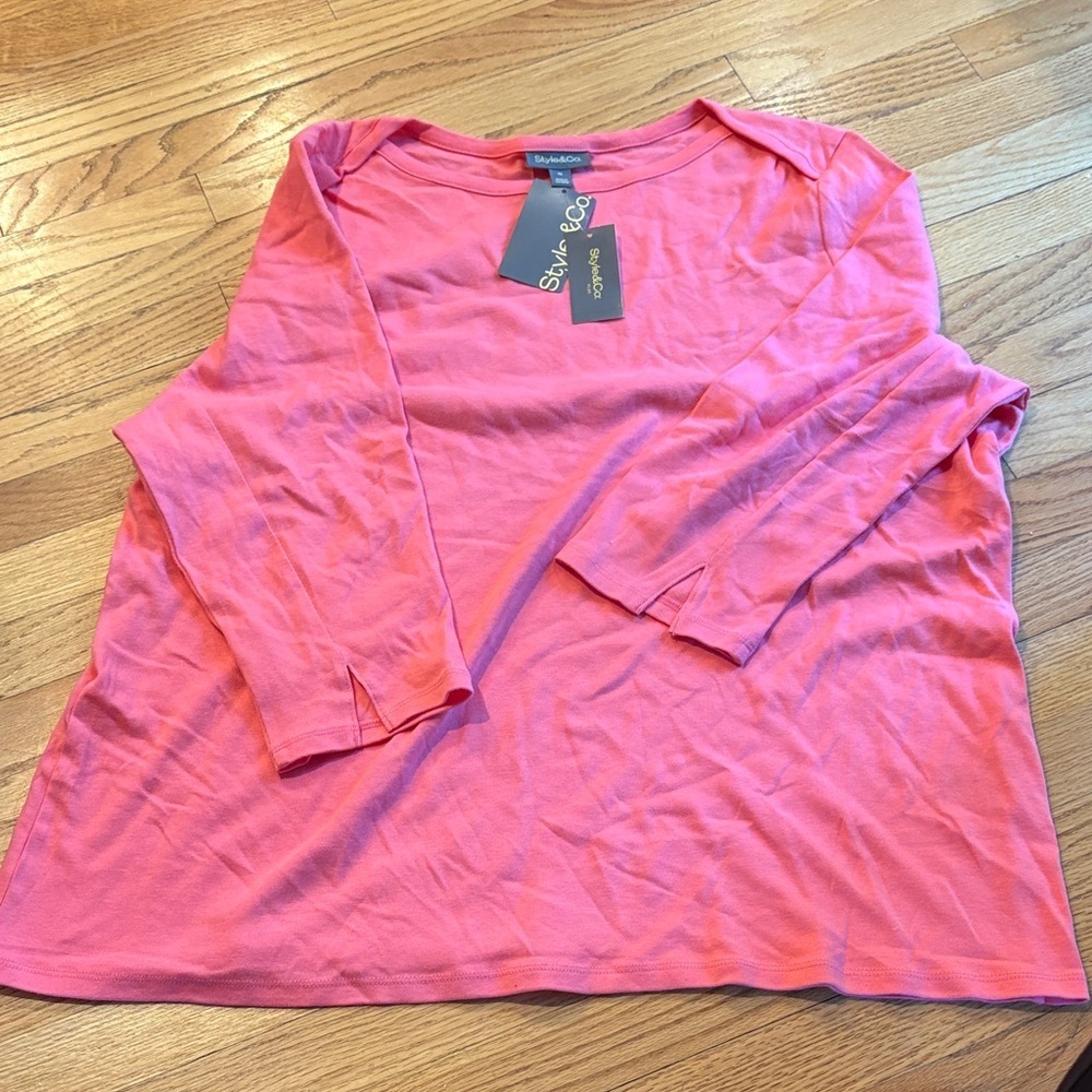 Style & Co. Pink Long Sleeve Top